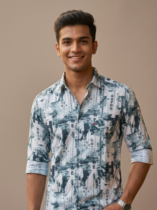 Abstract Print Casual Shirt